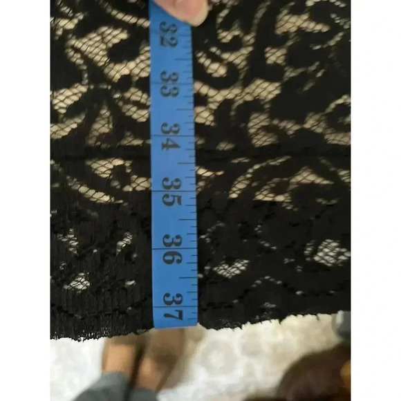 Whimsigoth Black Lace Cocktail Dress‎ One Shoulder Rosette The Limited L - Picture 12 of 16